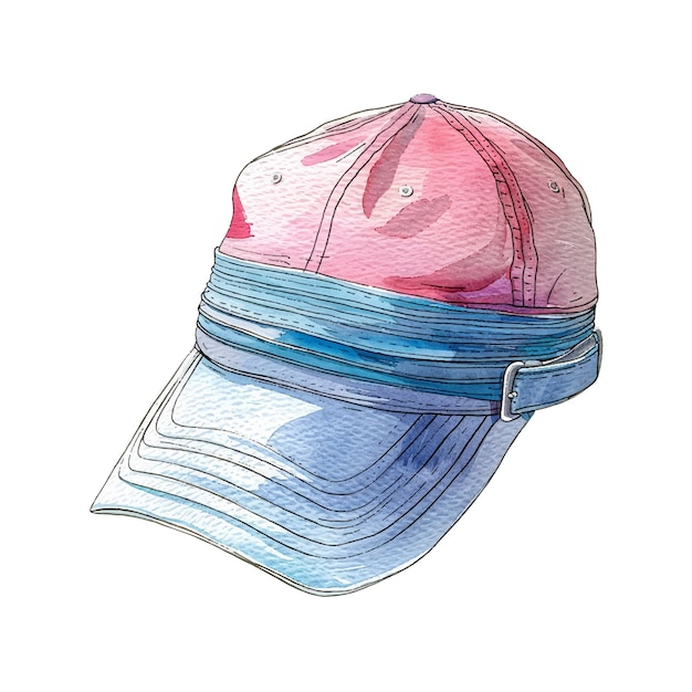 cute visor vector illustration in watercolour style