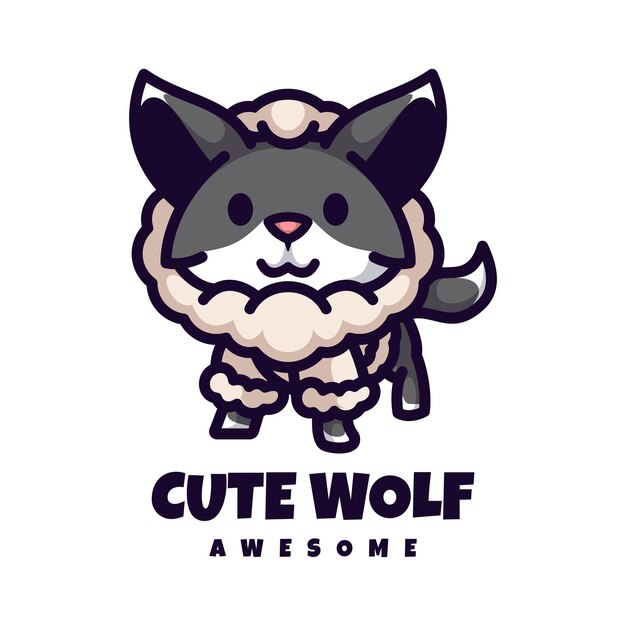 Cute Wolf Logo