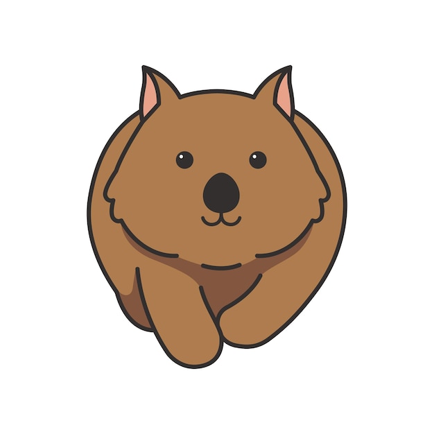 cute wombat illustration