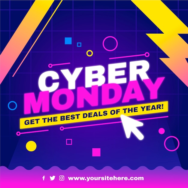 Vector cyber monday concept in flat design