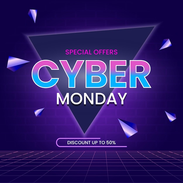 Vector cyber monday in flat design