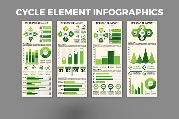 Cycle Element Infographic Template