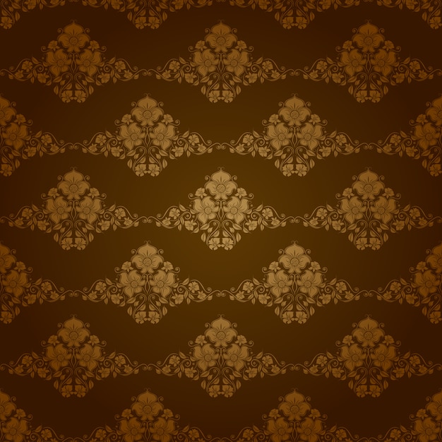 Vector damask seamless floral pattern.