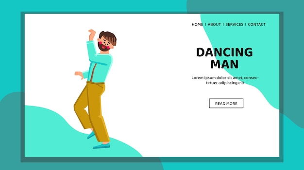 Dancing man vector