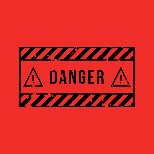 Danger vector sign. Vector icons. Vector Illustration