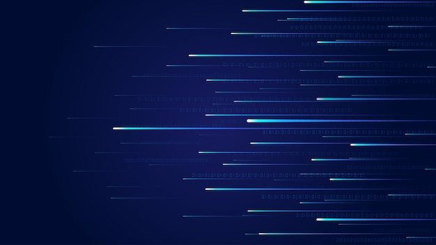 Dark blue digital lines with big data technology vector background