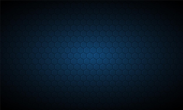 Dark blue hexagon carbon fiber textured background