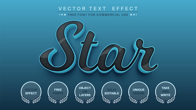 Dark Star Text Effect Font Style