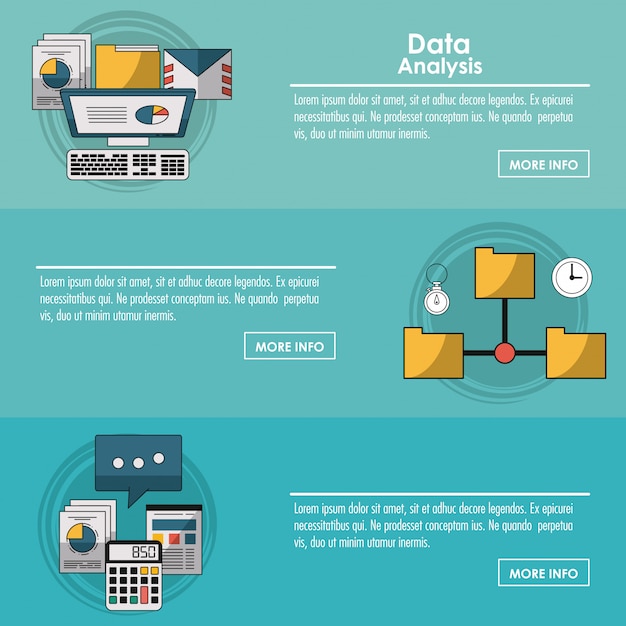 Data analysis infographic concept 