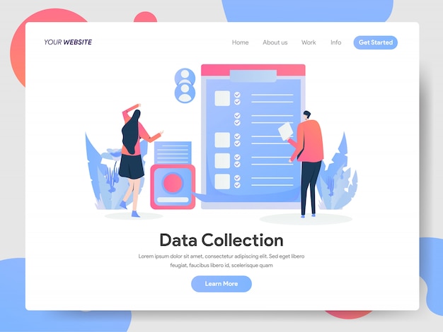 Data Collection banner of landing page