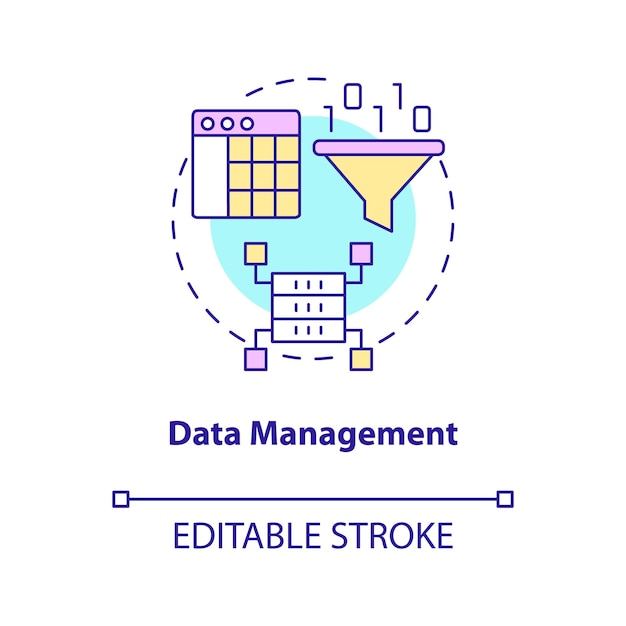 Data management concept icon