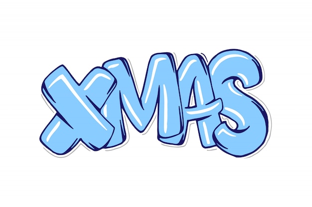 Decorative hand drawn xmas lettering.