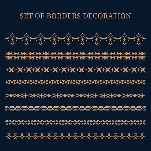 Vector decorative ornament border collection