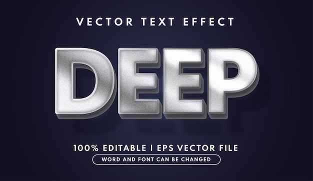 Deep bold and textured editable text effect style