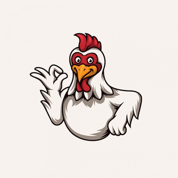 Delicious chicken logo mascot