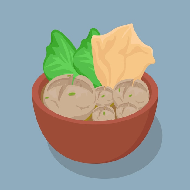 Delicious meatball illustration in vector design