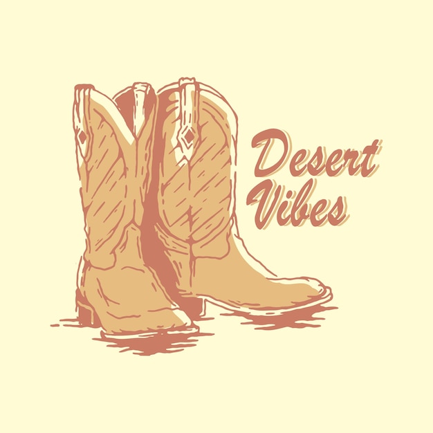 Desert vibes tshirt illustration