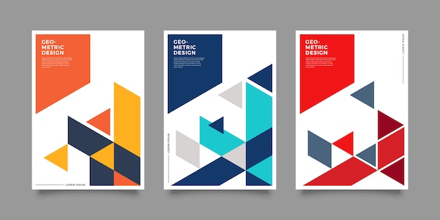 Design cover template with geometric shape