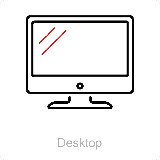 Desktop and screen icon concept