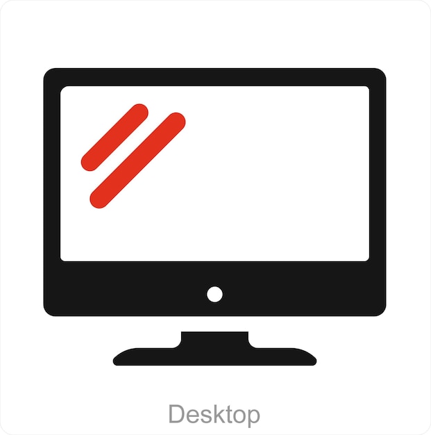 Desktop and screen icon concept