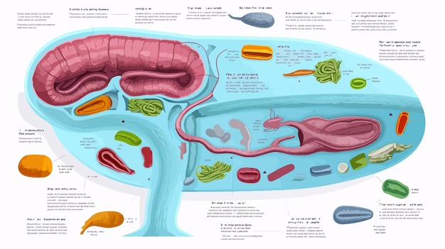 Detailed Illustration of Human Digestive System Anatomy for Medical Education