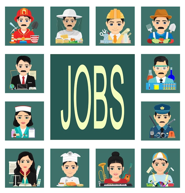 Vector different jobs