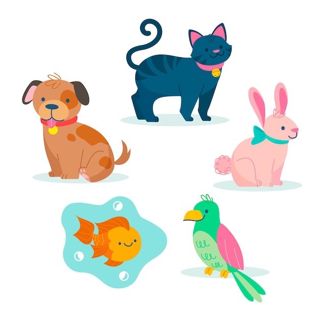 Different pets concept