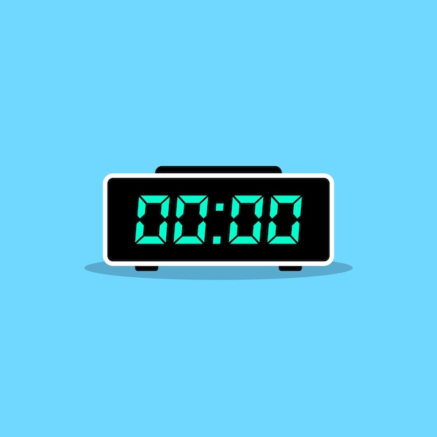 Digital clock icon vector design illustration