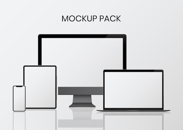 Vector digital device mockup set