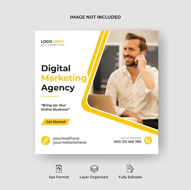 Digital marketing agency and corporate social media post template