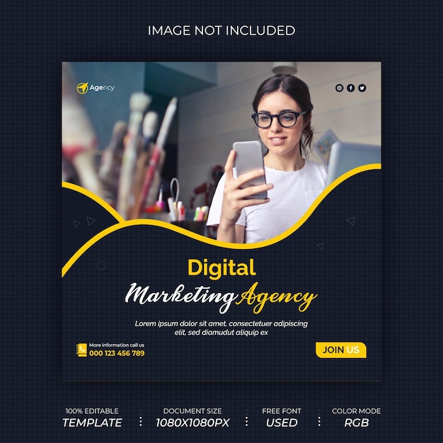 Digital  Marketing Agency Post Design Template