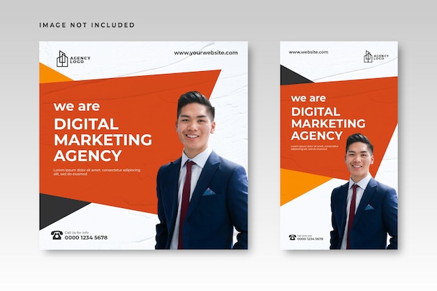 digital marketing agency social media instagram post banner template