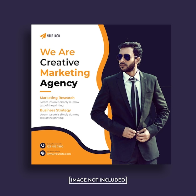 digital marketing agency social media post template design