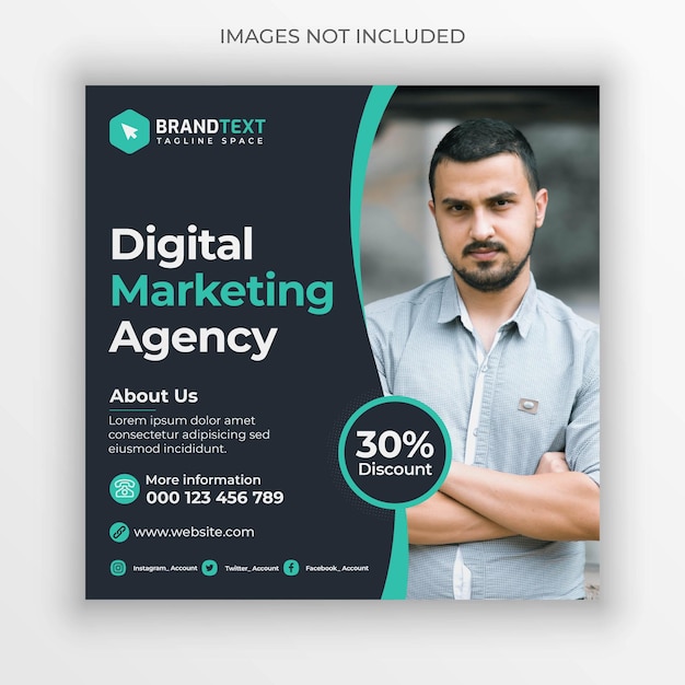 Digital marketing agency social media post template