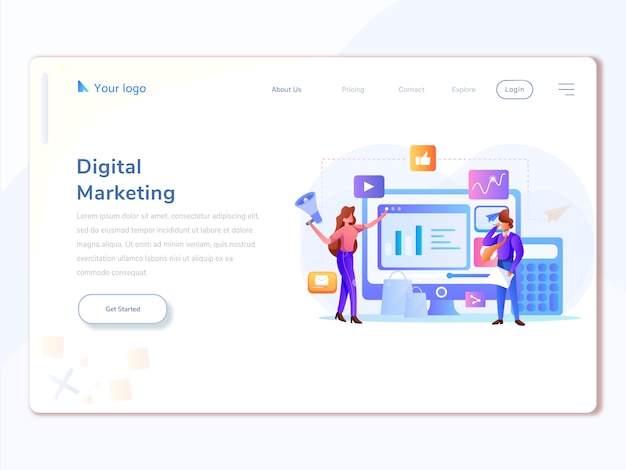 Digital Marketing analyst landing page template