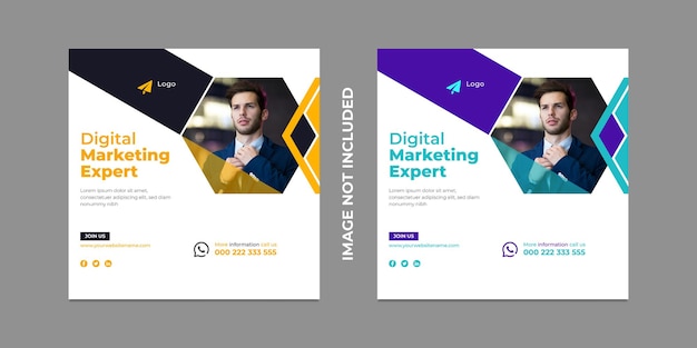 Digital marketing business and social media post design template