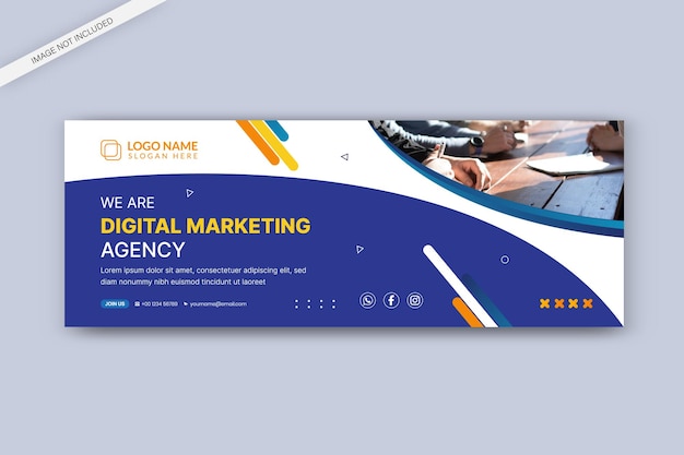 Digital marketing Facebook cover web banner or social media banner template