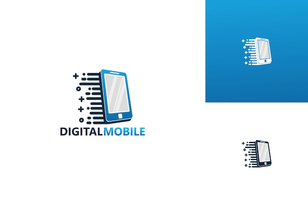 Digital Mobile Logo Template Design Vector, Emblem, Design Concept, Creative Symbol, Icon