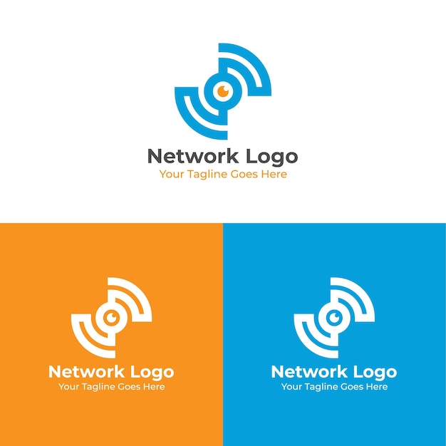 Vector digital network logo