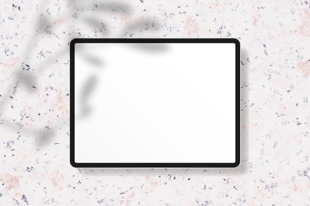 Vector digital tablet on marble background vector