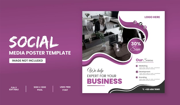 Digitale marketing social media post en corporate web banner sjabloon