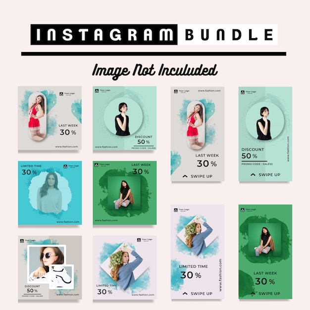 Discount Instagram Post Stories Fashion Template