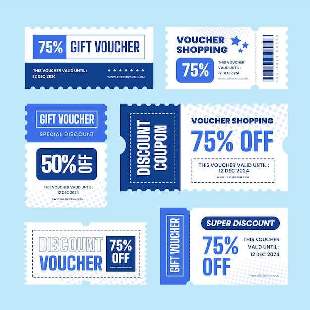 Vector discount ticket template design