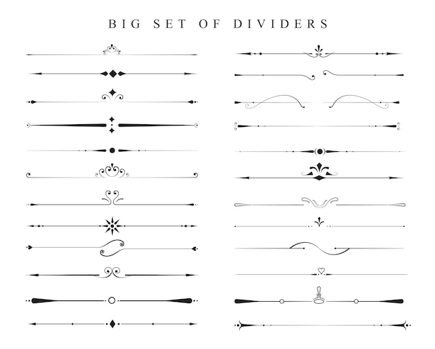 Vector dividers collection new big set of dividers