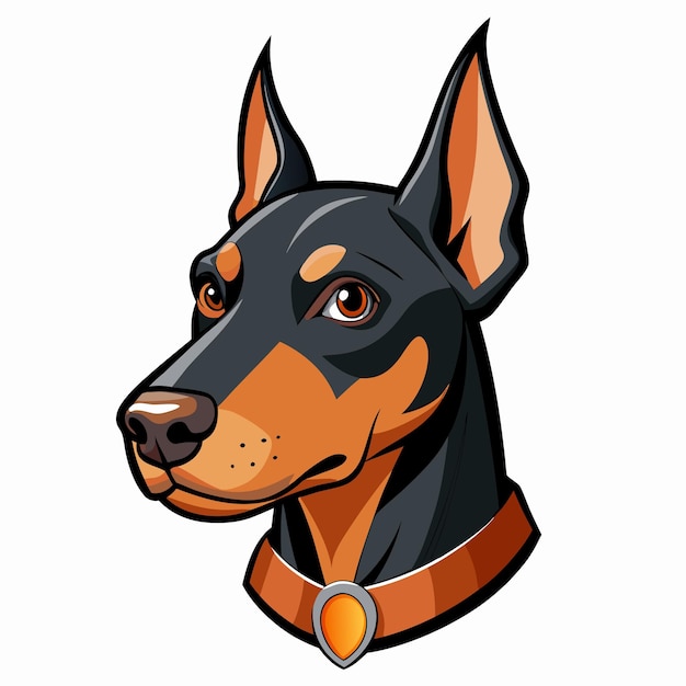 Vector doberman pinscher dog vector graphic