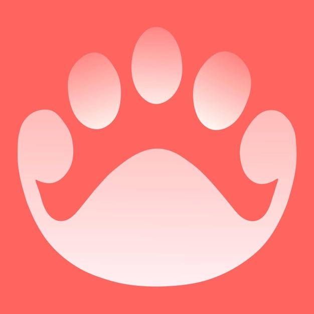 Vector dog cute paw vector illustration