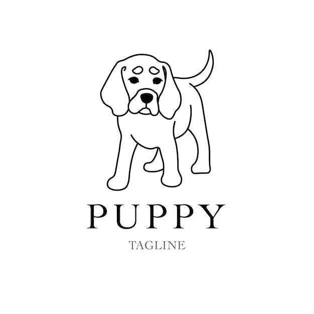 Dog logo simple illustration graphic puppy element icon