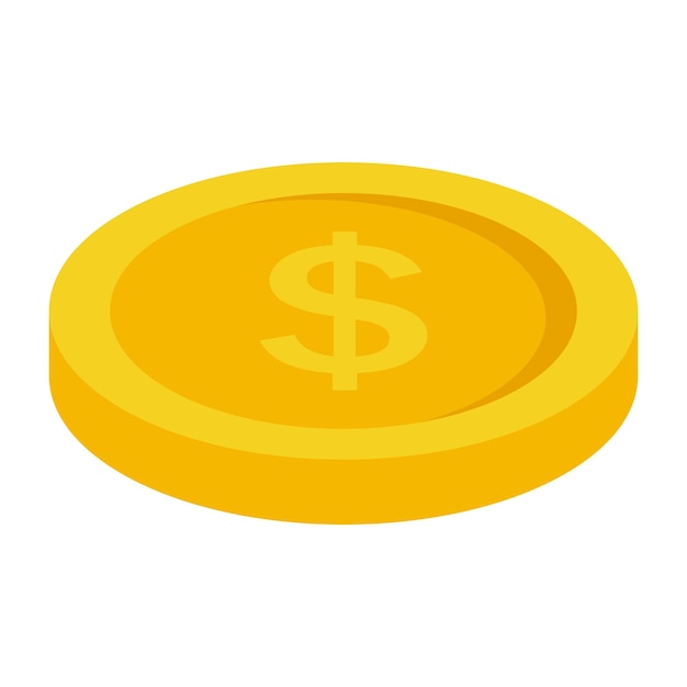 Dollar coin icon.