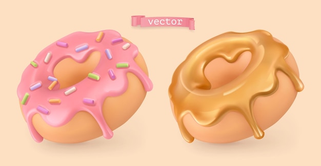 Donut 3d set