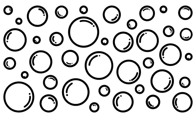 Vector doodle sketch style of hand drawn water bubble vector illustration